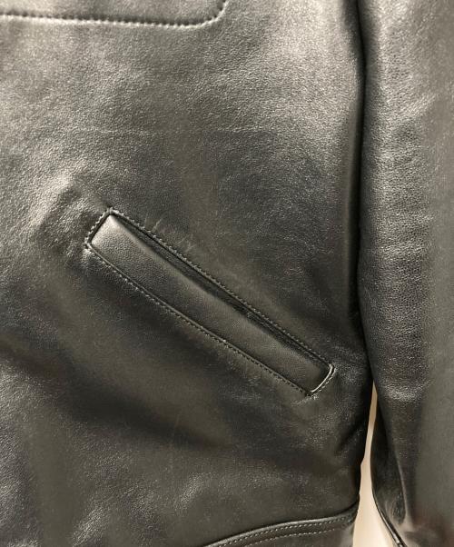 Schott（ショット）Schott (ショット) LEATHER TRACKER JACKET ブラック サイズ:Lの古着・服飾アイテム