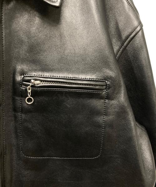 Schott（ショット）Schott (ショット) LEATHER TRACKER JACKET ブラック サイズ:Lの古着・服飾アイテム