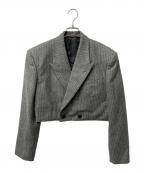 JOHN LAWRENCE SULLIVANジョン ローレンス サリバン）の古着「WOOL STRIPE SPENCER JACKET」｜グレー