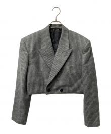 JOHN LAWRENCE SULLIVAN（ジョン ローレンス サリバン）の古着「WOOL STRIPE SPENCER JACKET」｜グレー