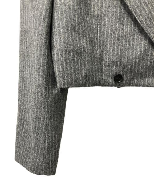 JOHN LAWRENCE SULLIVAN（ジョン ローレンス サリバン）JOHN LAWRENCE SULLIVAN (ジョン ローレンス サリバン) WOOL STRIPE SPENCER JACKET グレー サイズ:Sの古着・服飾アイテム