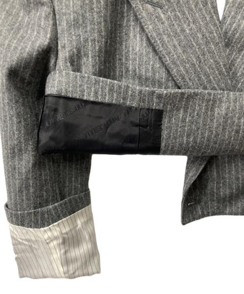 JOHN LAWRENCE SULLIVAN（ジョン ローレンス サリバン）JOHN LAWRENCE SULLIVAN (ジョン ローレンス サリバン) WOOL STRIPE SPENCER JACKET グレー サイズ:Sの古着・服飾アイテム