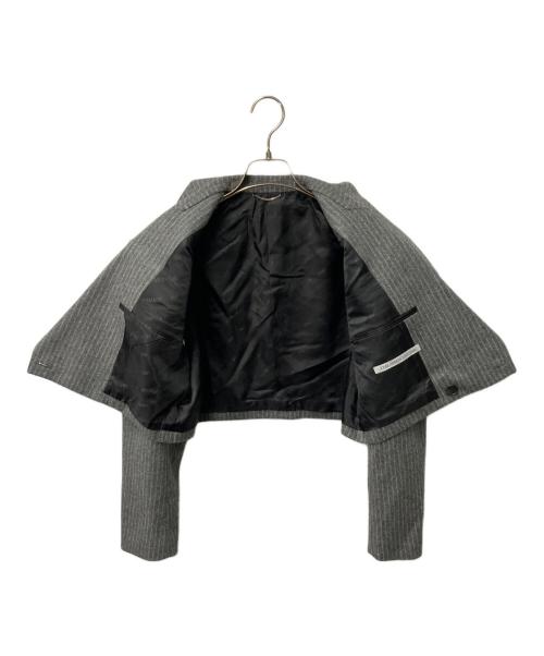 JOHN LAWRENCE SULLIVAN（ジョン ローレンス サリバン）JOHN LAWRENCE SULLIVAN (ジョン ローレンス サリバン) WOOL STRIPE SPENCER JACKET グレー サイズ:Sの古着・服飾アイテム