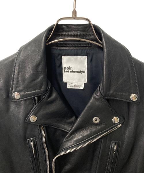 noir kei ninomiya（ノワール ケイ ニノミヤ）noir kei ninomiya (ノワール ケイ ニノミヤ) Leather Biker Jacket ブラック サイズ:XSの古着・服飾アイテム