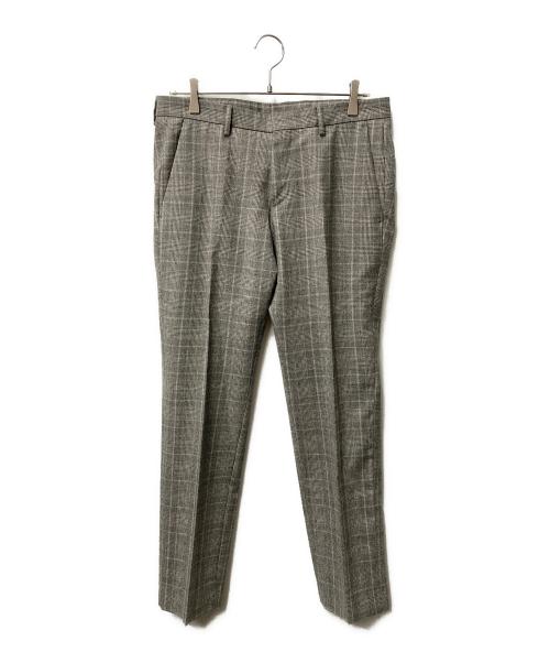 BOSS HUGO BOSS（ボス ヒューゴボス）BOSS HUGO BOSS (ボス ヒューゴボス) グレンチェックセットアップスーツ グレー サイズ:46の古着・服飾アイテム