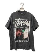 stussyステューシー）の古着「プリントTシャツ」｜ブラック