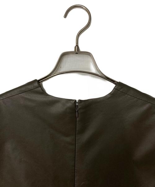 SACRA（サクラ）SACRA (サクラ) SYNTHETIC LEATHER OP ブラウン サイズ:38の古着・服飾アイテム