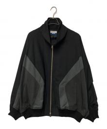 MAISON SPECIAL（メゾンスペシャル）の古着「Wool Mixed Prime-Over Track Jacket」｜ブラック