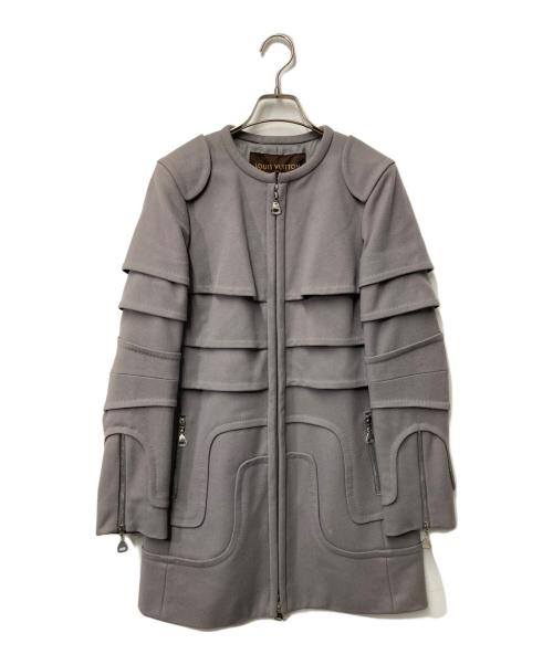 LOUIS VUITTON（ルイ ヴィトン）LOUIS VUITTON (ルイ ヴィトン) ウールカシミヤノーカラーコート グレー サイズ:36の古着・服飾アイテム
