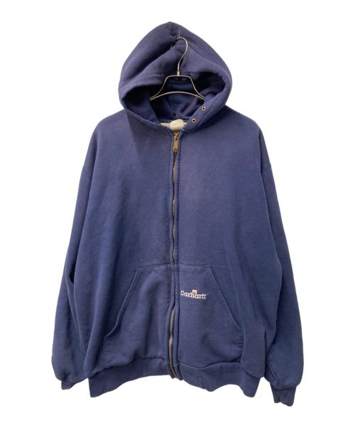CarHartt（カーハート）CarHartt (カーハート) 裏サーマルジップパーカー ネイビー サイズ:実寸参照の古着・服飾アイテム