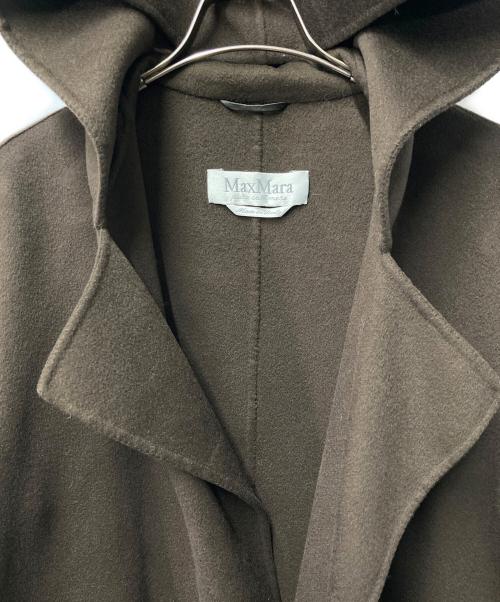 MaxMara（マックスマーラ）MaxMara (マックスマーラ) カシミヤフーデッドコート ブラウン サイズ:42の古着・服飾アイテム