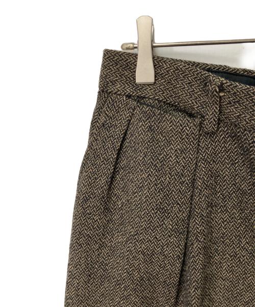 POLO RALPH LAUREN（ポロ・ラルフローレン）POLO RALPH LAUREN (ポロ・ラルフローレン) ヘリンボーンタックパンツ ブラウン サイズ:SIZE33の古着・服飾アイテム