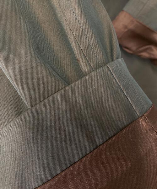 Burberry's（バーバリーズ）Burberry's (バーバリーズ) 裏ノバチェック玉蟲バルマカーンコート カーキ サイズ:Sの古着・服飾アイテム