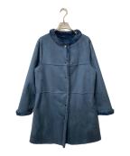 Leilian WHITE LABELレリアン ホワイトレーベル）の古着「ノーカラーコート」｜ネイビー