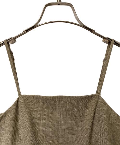 Ameri（アメリ）AMERI (アメリ) TWEED PEPLUM CAMI ROMPERS ベージュ サイズ:Sの古着・服飾アイテム