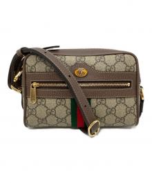 GUCCI（グッチ）の古着「ショルダーバッグ」｜ブラウン×グレー
