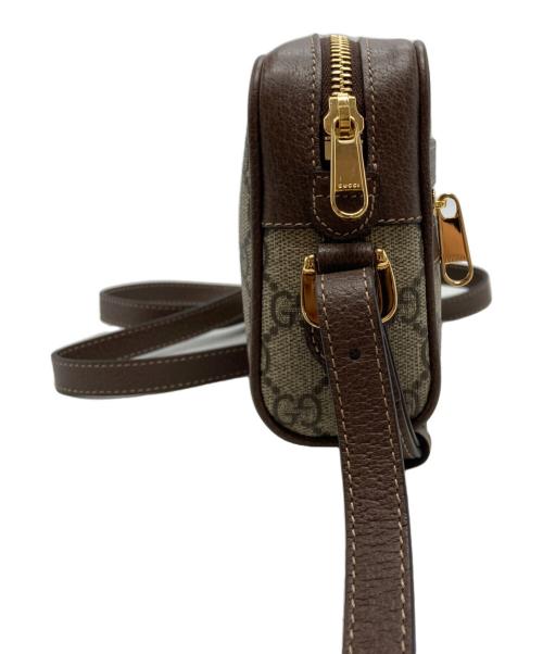 GUCCI（グッチ）GUCCI (グッチ) ショルダーバッグ ブラウン×グレーの古着・服飾アイテム