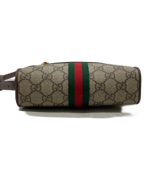 GUCCI（グッチ）GUCCI (グッチ) ショルダーバッグ ブラウン×グレーの古着・服飾アイテム