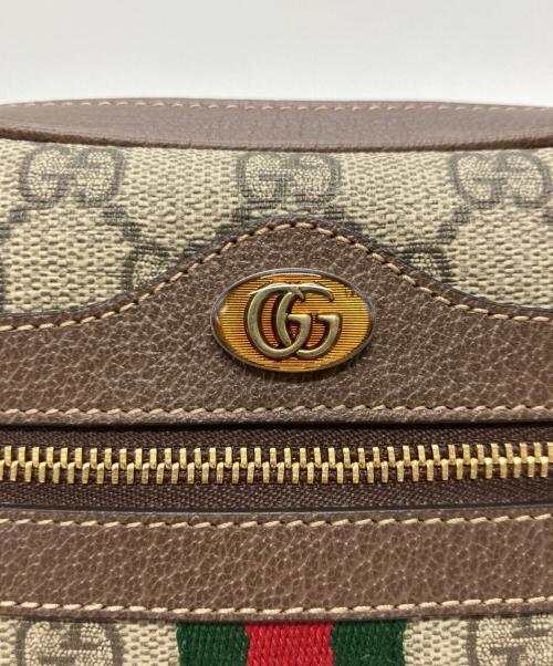 GUCCI（グッチ）GUCCI (グッチ) ショルダーバッグ ブラウン×グレーの古着・服飾アイテム