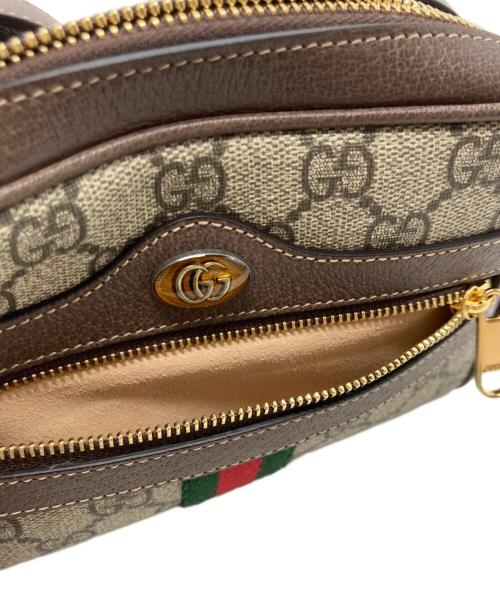 GUCCI（グッチ）GUCCI (グッチ) ショルダーバッグ ブラウン×グレーの古着・服飾アイテム