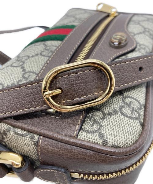 GUCCI（グッチ）GUCCI (グッチ) ショルダーバッグ ブラウン×グレーの古着・服飾アイテム