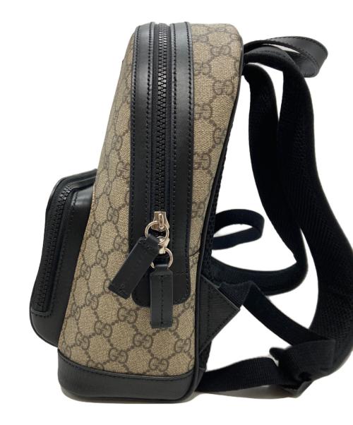 GUCCI（グッチ）GUCCI (グッチ) スモールバックパック グレー×ブラックの古着・服飾アイテム