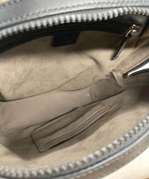 GUCCI（グッチ）GUCCI (グッチ) スモールバックパック グレー×ブラックの古着・服飾アイテム