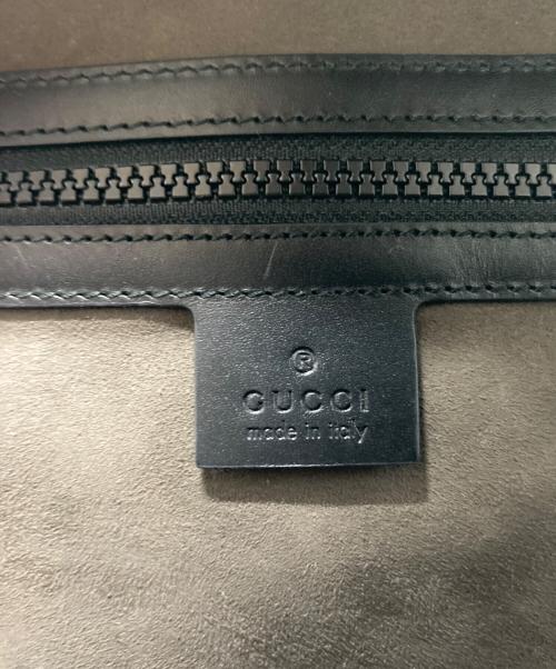 GUCCI（グッチ）GUCCI (グッチ) スモールバックパック グレー×ブラックの古着・服飾アイテム