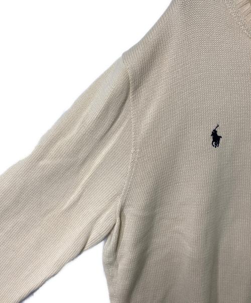 POLO RALPH LAUREN（ポロ・ラルフローレン）POLO RALPH LAUREN (ポロ・ラルフローレン) BEAMS (ビームス) 別注ポニー刺繍ニット アイボリー サイズ:XXLの古着・服飾アイテム