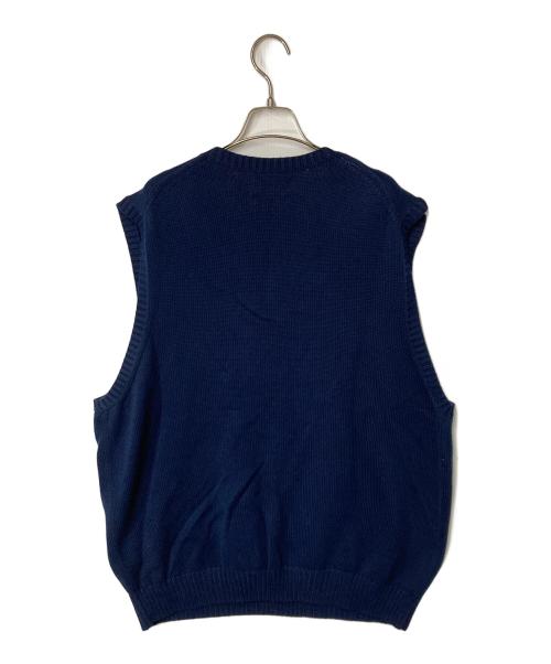 POLO RALPH LAUREN（ポロ・ラルフローレン）POLO RALPH LAUREN (ポロ・ラルフローレン) BEAMS (ビームス) ポニー刺繍ニットベスト ネイビー サイズ:XXLの古着・服飾アイテム