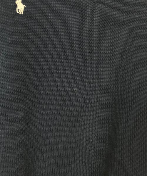 POLO RALPH LAUREN（ポロ・ラルフローレン）POLO RALPH LAUREN (ポロ・ラルフローレン) BEAMS (ビームス) ポニー刺繍ニットベスト ネイビー サイズ:XXLの古着・服飾アイテム