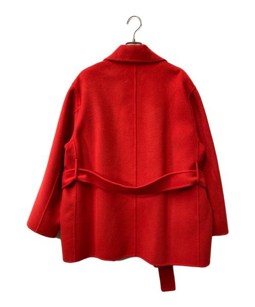 BALLSEY（ボールジィ）BALLSEY (ボールジィ) プレミアムウールリバーベルテッドショートコート レッド サイズ:36の古着・服飾アイテム