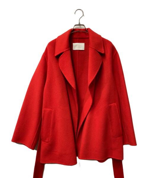 BALLSEY（ボールジィ）BALLSEY (ボールジィ) プレミアムウールリバーベルテッドショートコート レッド サイズ:36の古着・服飾アイテム