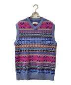PALACEパレス）の古着「FAIRISLE KNIT VEST」｜ブルー