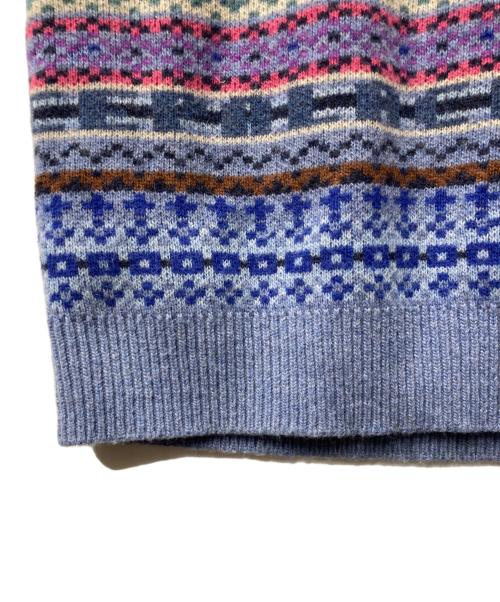 PALACE（パレス）PALACE (パレス) FAIRISLE KNIT VEST ブルー サイズ:Lの古着・服飾アイテム