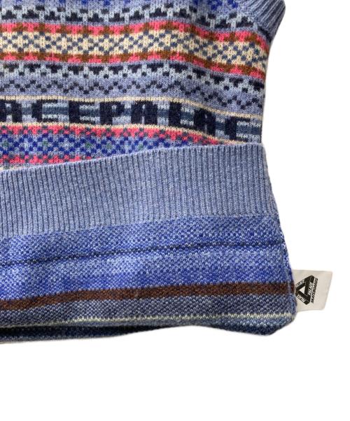 PALACE（パレス）PALACE (パレス) FAIRISLE KNIT VEST ブルー サイズ:Lの古着・服飾アイテム