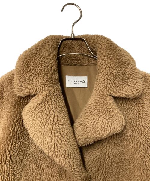 PELLESSIMO（ペレッシモ）PELLESSIMO (ペレッシモ) ボアコート ブラウン サイズ:Ｍの古着・服飾アイテム