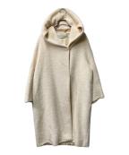 Max Mara Studioマックスマーラ ストゥディオ）の古着「アルパカ混フーデットコート」｜ホワイト