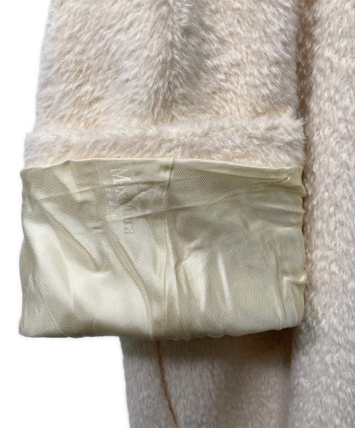 Max Mara Studio（マックスマーラ ストゥディオ）MAX MARA STUDIO (マックスマーラ ストゥディオ) アルパカ混フーデットコート ホワイト サイズ:44の古着・服飾アイテム
