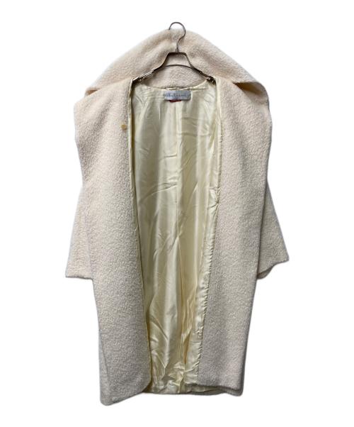 Max Mara Studio（マックスマーラ ストゥディオ）MAX MARA STUDIO (マックスマーラ ストゥディオ) アルパカ混フーデットコート ホワイト サイズ:44の古着・服飾アイテム