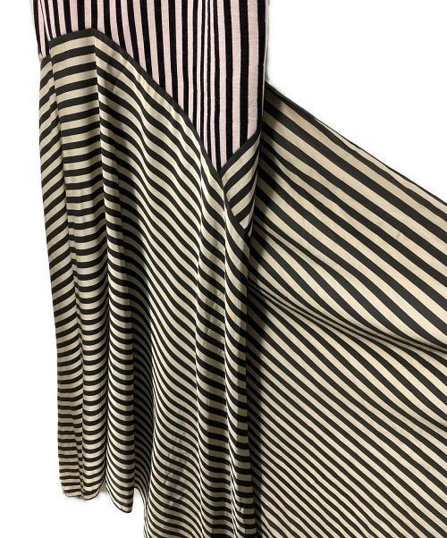 christian wijnants（クリスチャン ワイナンツ）christian wijnants (クリスチャン ワイナンツ) 切替ノースリーブワンピ－ス　 Sleeveless Stripe Dress ブラック×ピンク サイズ:36の古着・服飾アイテム