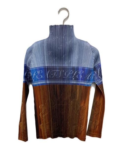 PLEATS PLEASE（プリーツプリーズ）PLEATS PLEASE (プリーツプリーズ) 2008年モデル champagne bottle  プリーツブラウス オレンジ サイズ:3の古着・服飾アイテム