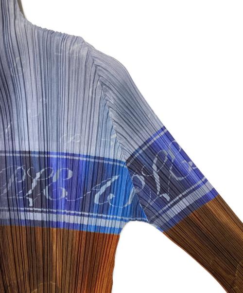 PLEATS PLEASE（プリーツプリーズ）PLEATS PLEASE (プリーツプリーズ) 2008年モデル champagne bottle  プリーツブラウス オレンジ サイズ:3の古着・服飾アイテム