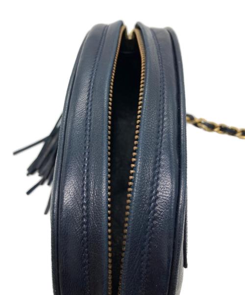 CHANEL（シャネル）CHANEL (シャネル) タッセル付 ココマーク チェーンショルダーバッグ オールドシャネル デカココ  ネイビーの古着・服飾アイテム