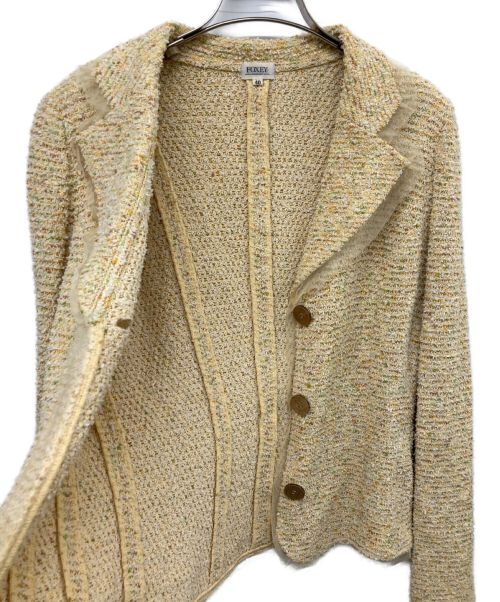 FOXEY（フォクシー）FOXEY (フォクシー) レース付ツイード3Bジャケット イエロー サイズ:40の古着・服飾アイテム