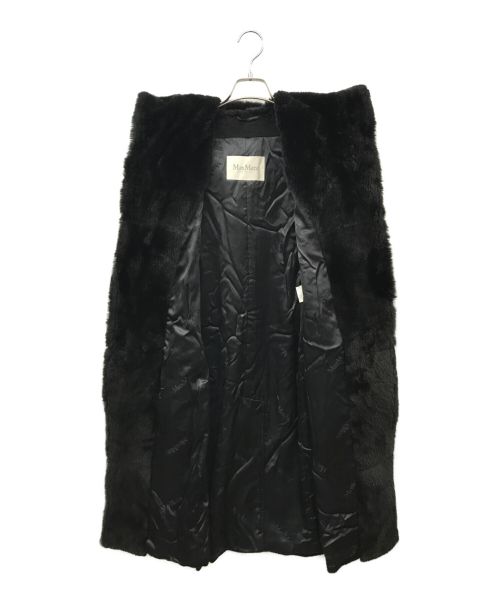 MaxMara（マックスマーラ）MaxMara (マックスマーラ) アルパカ×ウールベルテッドガウンコート ブラック サイズ:42の古着・服飾アイテム