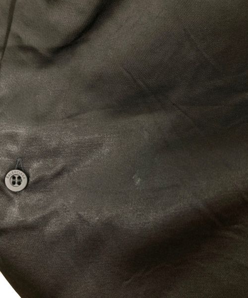 BALENCIAGA（バレンシアガ）BALENCIAGA (バレンシアガ) ロゴ刺繍長袖レーヨンシャツ ブラック サイズ:37の古着・服飾アイテム