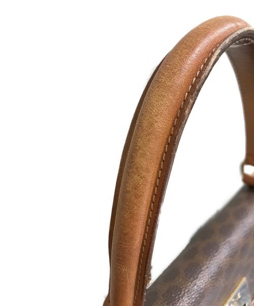 CELINE（セリーヌ）CELINE (セリーヌ) チェーンロックマカダムハンドバッグ ブラウンの古着・服飾アイテム