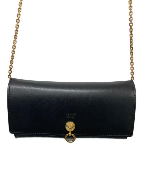FENDI（フェンディ）FENDI (フェンディ) チェーンウォレットバッグ ブラックの古着・服飾アイテム
