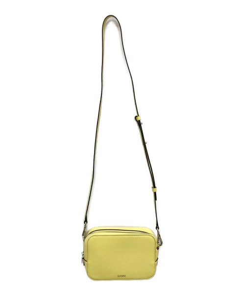 GANNI（ガニー）GANNI (ガニー) Textured Leather Camera Crossbody Bag レザーショルダーバッグ イエローの古着・服飾アイテム